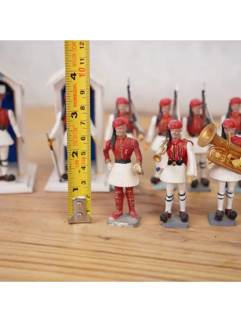 Vintage Aohna Greek Toy Soldiers Set of 13 Evzone Guard Soldiers & Musicians